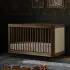 Marin with Cane 3-in-1 Convertible Crib - in Natural Walnut and Blonde Cane