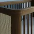 Marin with Cane 3-in-1 Convertible Crib - in Natural Walnut and Blonde Cane