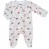 Modal Zipper Footie - Peonies On Light Blue