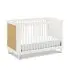 Marin with Cane 3-in-1 Convertible Crib - Warm White with Honey Cane