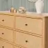 Marin with Cane 6 Drawer - Honey Cane
