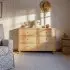 Marin with Cane 6 Drawer - Honey Cane