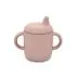 Silicone Sippy Cup with Handles - Soft Blush