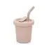 Silicone Straw Cup 6 oz - Soft Blush