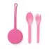 OmiePod Spoon & Fork Set - Bubble Pink