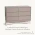 Pala 6-Drawer Dresser - Taupe/Whitewash