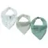 Muslin Bandana Bibs 3 Pack - Green