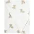 Printed Plush Blanket White