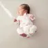 Printed Zippered Footie Preemie - Bow
