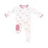 Printed Zippered Footie - Bow
