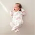 Printed Zippered Footie Preemie - Bow