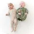 Printed Zippered Footie - Gingham Bisque