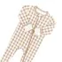 Printed Zippered Footie - Gingham Bisque