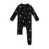 Printed Zippered Footie - Midnight Wildflower