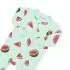 Printed Zippered Footie - Watermelon