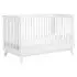 Scoot 3 in 1 Crib with Toddler Rail - White