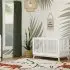 Scoot 3 in 1 Crib with Toddler Rail - White