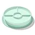 Stick & Stay Divided Plate - Opal