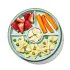 Stick & Stay Divided Plate - Opal