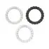 Beaded teether Rings - Gray/Black/White