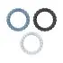 Beaded teether Rings - Blue/Black/Light Blue