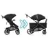 Transformer Stroller Wagon Travel System w/ LiteMax NXT Pitch Black