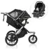 Victory Plus Jogging Stroller Travel System with LiteMax Infant Car Seat - Gray Scale