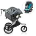 Victory Plus Jogging Stroller Travel System with LiteMax Infant Car Seat - Malibu Blue