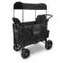 W2 LUXE Premium Double Stroller - Volcanic Black