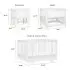 8 in 1 Convertible Crib with All Stages Conversion Kit - White