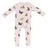 Zippered Footie - Blush Butterfly
