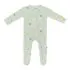 Printed Zippered Footie - Aloe Chick
