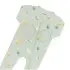 Printed Zippered Footie - Aloe Chick