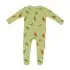 Printed Zippered Footie - Papaya