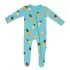 Printed Zippered Footie - Pineapple