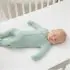 Zippered Footie Preemie - Sage