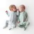 Zippered Footie Preemie - Sage