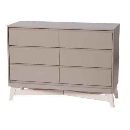 Little Seeds Pala 6-Drawer Dresser - Taupe/Whitewash	CG011TPWS	884392009601 Tjskids.com