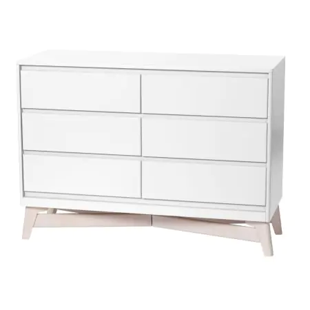 Pala 6-Drawer Dresser - White/Whitewash