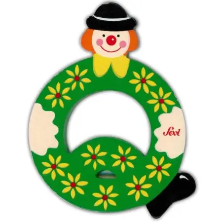 Clown Wooden Letter Q