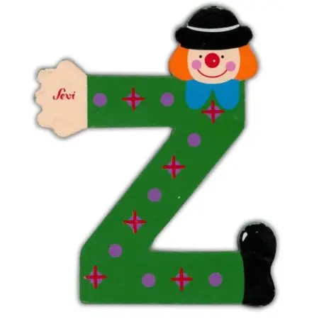 Clown Wooden Letter Z