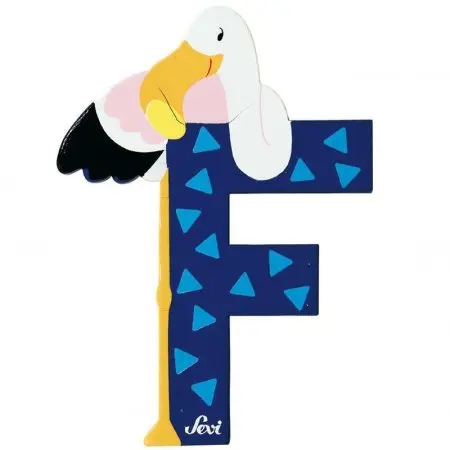 Animal Wooden Letter F