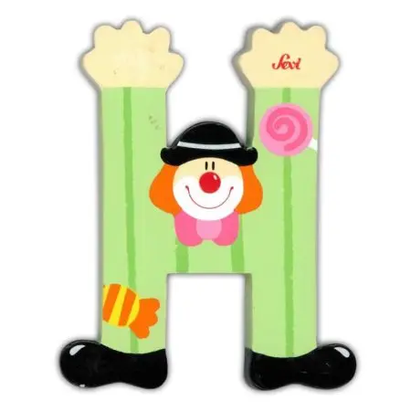 Clown Wooden Letter H