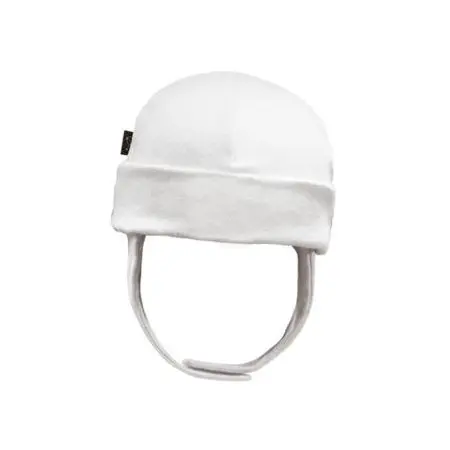 Baby Cap with Ear Flaps White A373