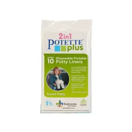 Potette Plus 10 Pack Disposable Portable Potty Liners