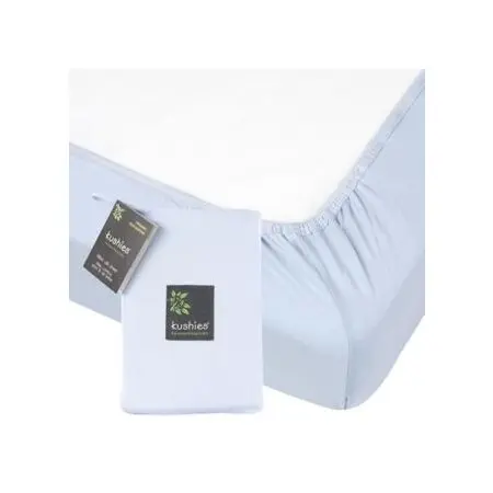 Organic Jersey Fitted Crib Sheet Light Blue SO830