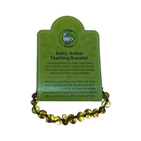 Baltic Amber Teething Bracelets Green 11028