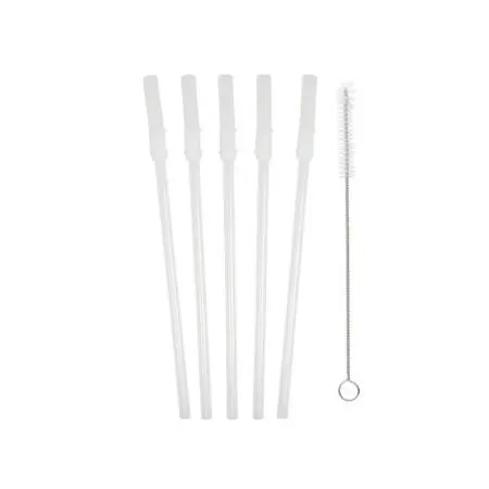 Replacement Straw 5 Pack n Cleaning Brush for Straw Bottle