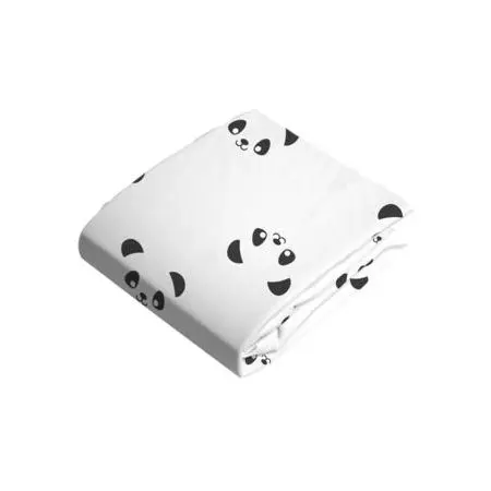 Flannel Fitted Bassinet Sheet Pandas Black n White S335-689