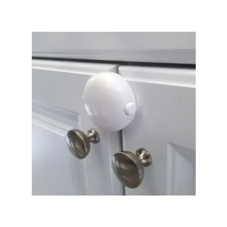 Adhesive Double Door Lock White 1710001